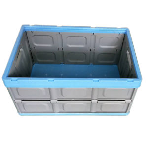 CrazyGadget® 32L Plastic Folding Storage Container Basket Crate Box PURPLE x 1 