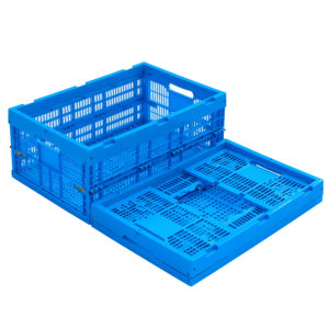 Pack of 2 Plastic 32 L Folding Storage Crate Box Fold Flat Crate