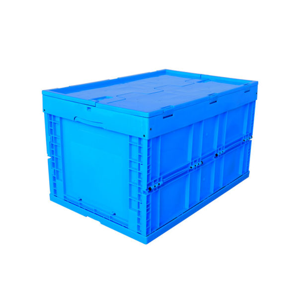 collapsible plastic crate on wheels