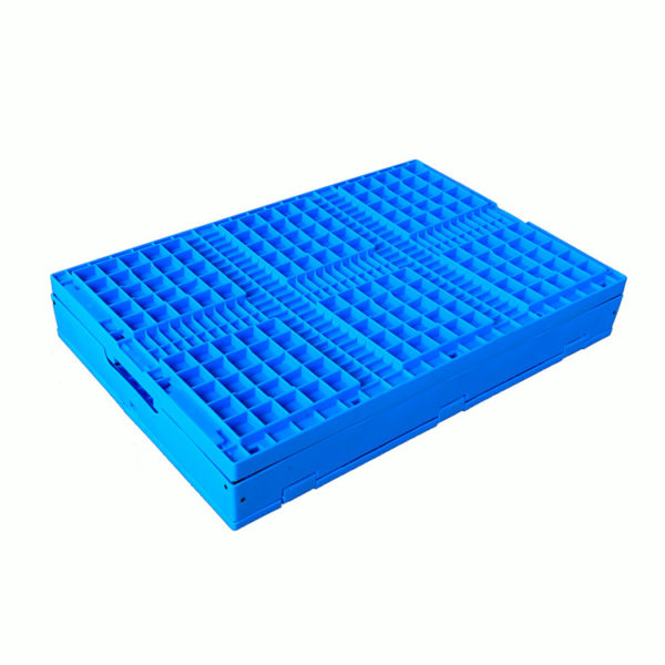 collapsible plastic crate on wheels