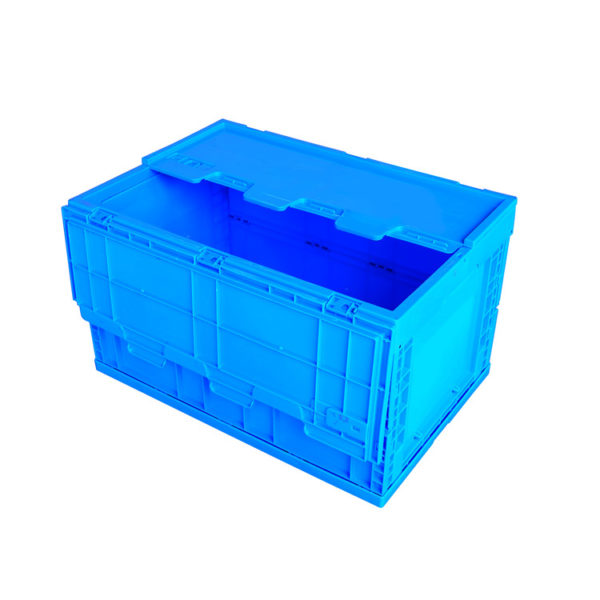 collapsible plastic crate on wheels
