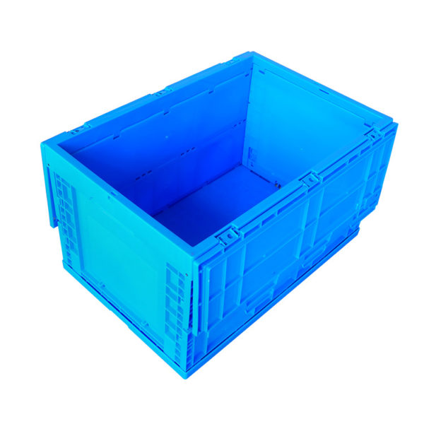 collapsible plastic crate on wheels