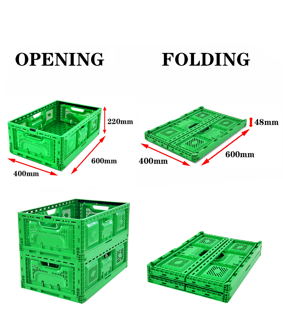 Collapsible Storage Box Crate With Lid Folding - Temu