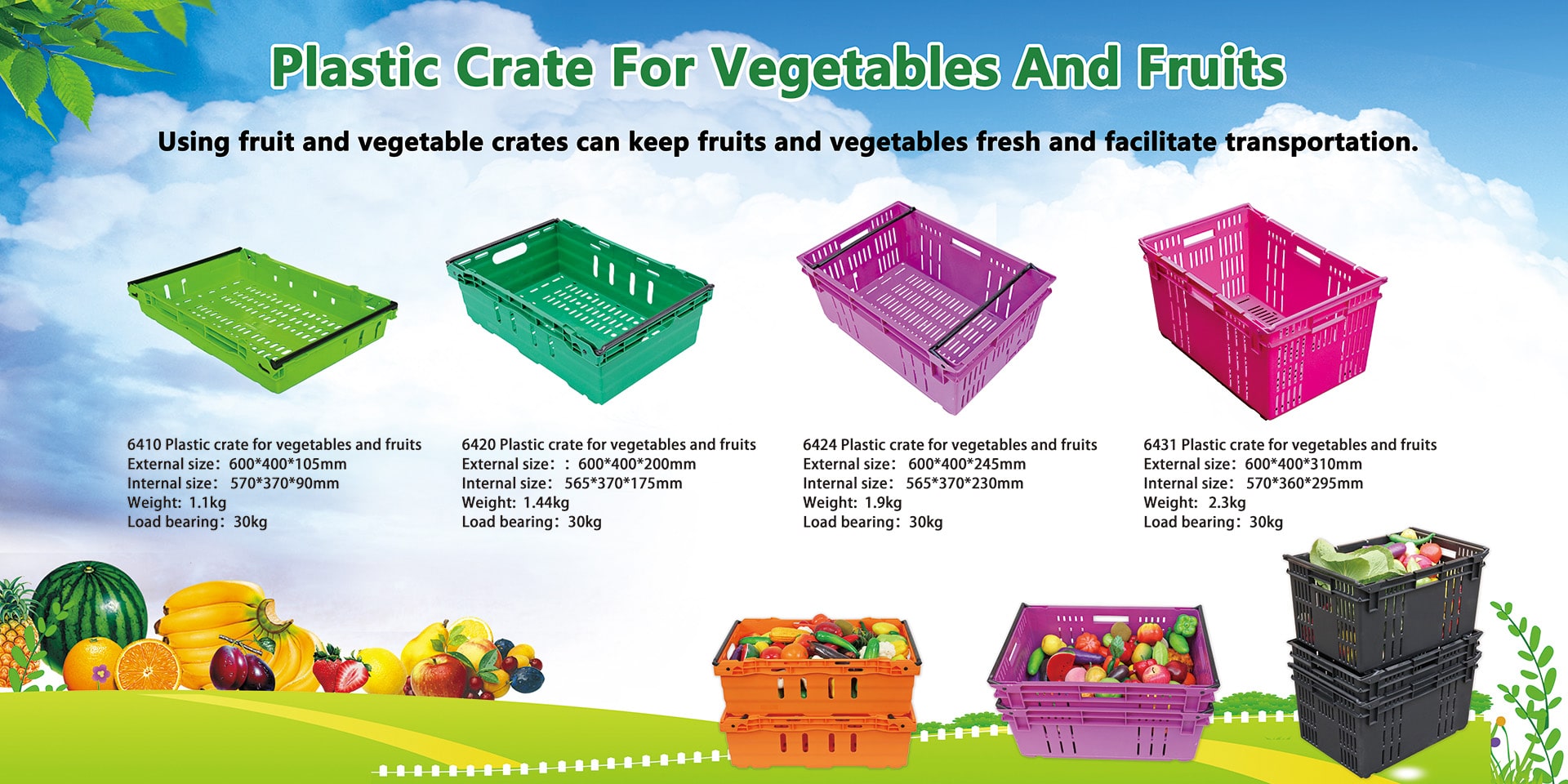 produce crates Banner